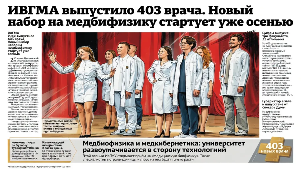 ИвГМА выпустила 403 врача. Новый набор на медбиофизику стартует уже осенью